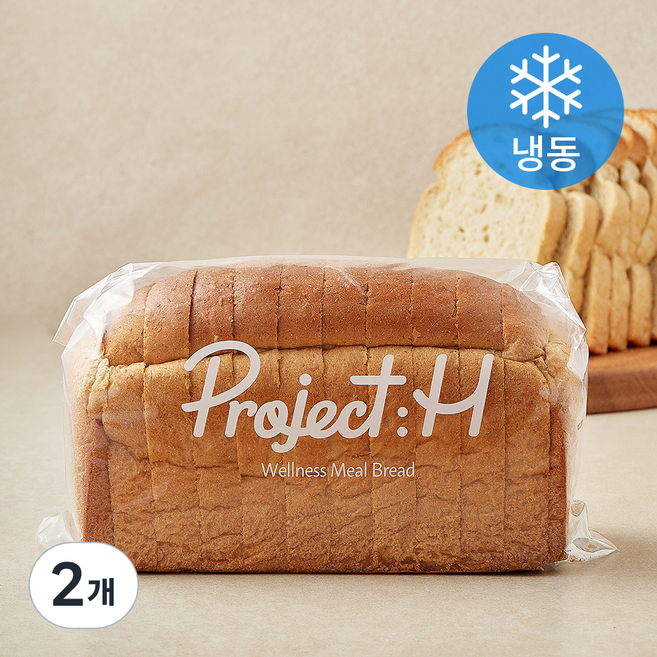 프로젝트H 고단백 저당 메밀식빵 (냉동), 305g, 2개