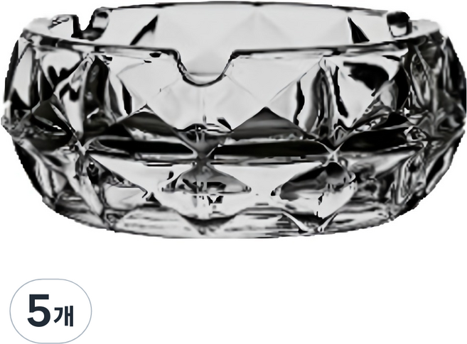 중역 사무실 고급형 재떨이 원형 스몰(11.5 x 5 cm), 그레이, 5개