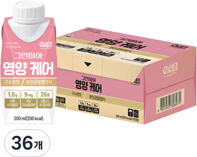 그린비아 영양 케어 영양식 구수한맛, 200ml, 36개