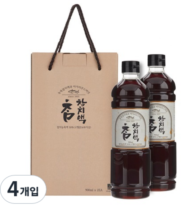 참참치액 선물세트, 900ml, 4개입