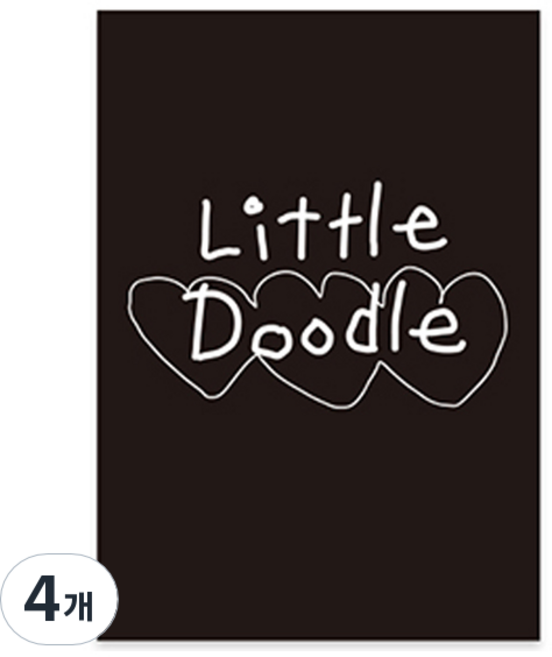 모노라이크 B6 리틀두들 6개월 만년형 다이어리, 05 Love more black, 4개