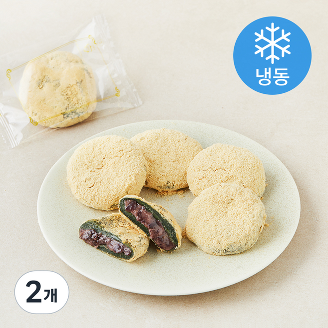 프레시오늘 정담시루 우리 해풍쑥 고소한 저당 납작콩떡 (냉동), 50g, 2개, 5개입