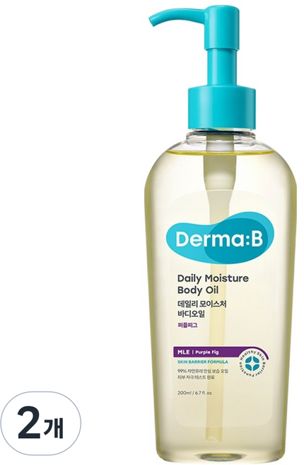 UNKNOWN Derma：B 日常保濕身體油 紫無花果, 200ml, 2個