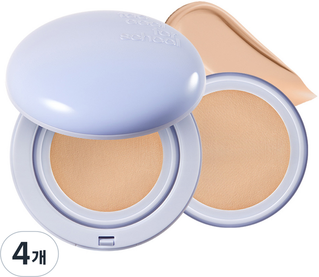 투쿨포스쿨 에어핏 쿠션 본품 12g + 리필 12g, 3호 베이지, 4개