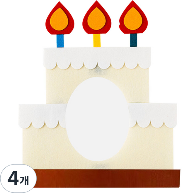 Mii Mii Party 人氣生日派對面具髮箍道具, 蛋糕, 4個