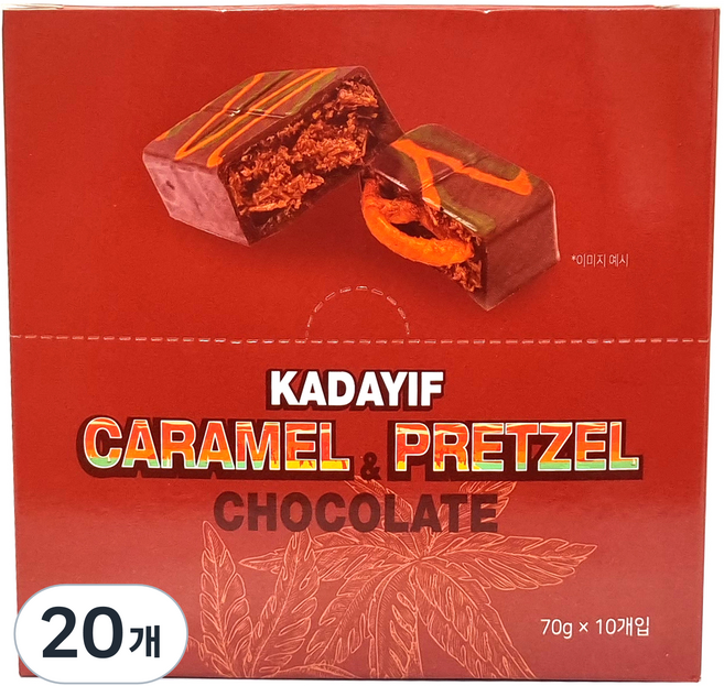 카다이프 카라멜 & 프레첼 초콜릿, 70g, 20개