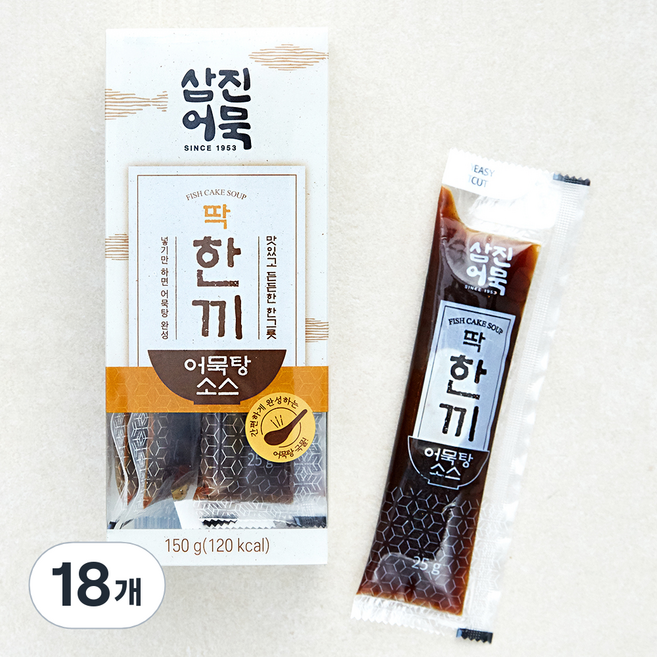 삼진어묵 딱한끼 어묵탕 소스 6p, 25g, 18개