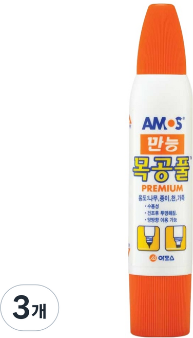 아모스 만능목공풀, 74g, 3개