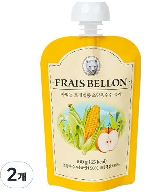 프레벨롱 짜먹는 퓨레, 초당옥수수, 100g, 2개