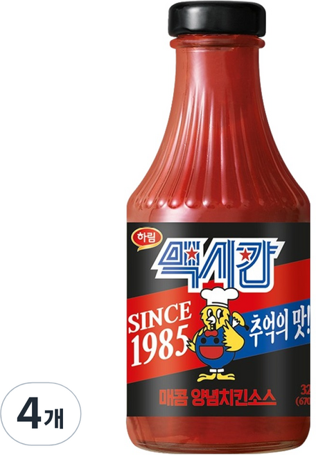 맥시칸 하림 양념치킨 소스 매콤, 320g, 4개