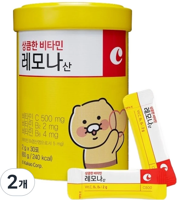 레모나 상큼한 비타민C 30포, 60g, 2개 - 쿠팡