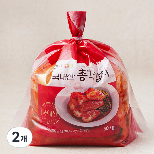 곰곰 국내산 총각김치, 900g, 2개