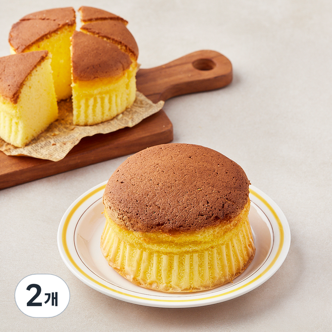 프레시오늘 신선냉장 유크림100%버터 우리쌀 수제 카스테라, 190g, 2개