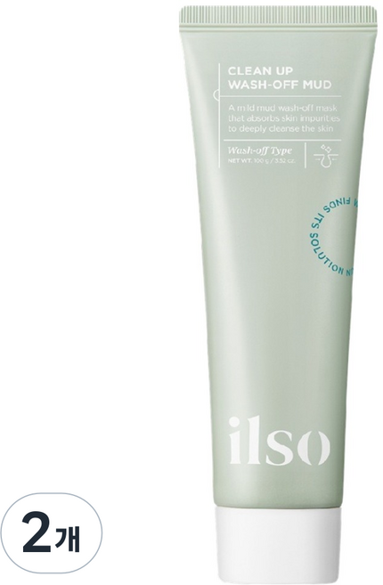 ilso Clean Up 水洗式泥膜 100g, 2個, 1入