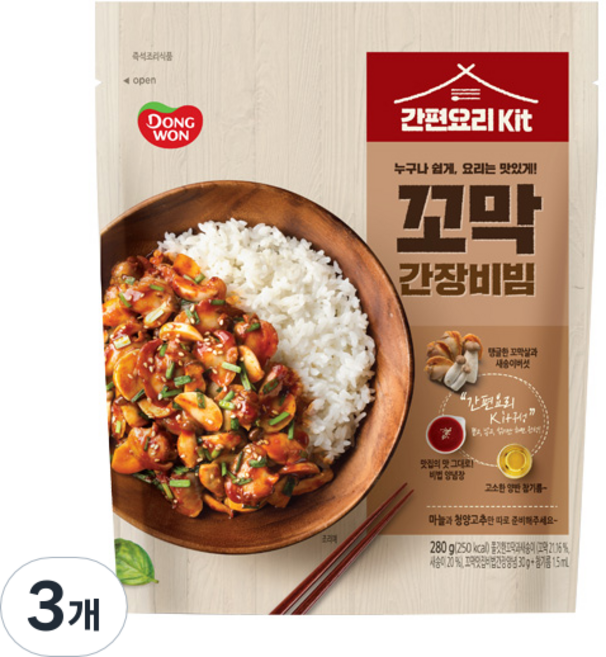 동원 간편요리 KIT 꼬막간장비빔, 280g, 3개