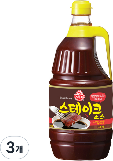 오뚜기 스테이크 소스, 2.1kg, 3개
