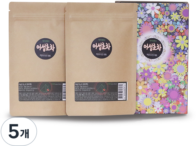 아이앤티 어성초차 삼각 티백, 40개입, 1.2g, 5개