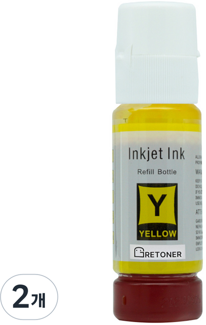 엡손 호환 무한 리필 잉크 001 T03Y, 노랑(001 T03Y400), 2개