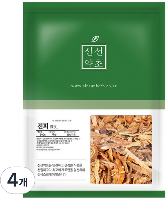 Sinsunherb 韓國產乾燥陳皮茶, 300g, 4個