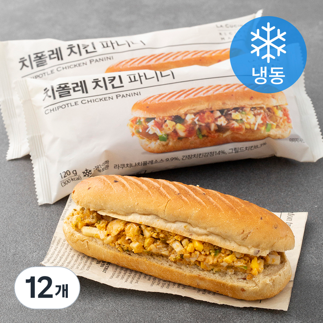 라쿠치나 치폴레치킨 파니니 (냉동), 120g, 1개입, 12개