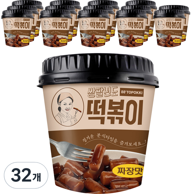 쌍팔년도 떡볶이 짜장맛, 110g, 32개