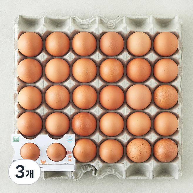 자연애찬 무항생제 특란, 30구, 3개