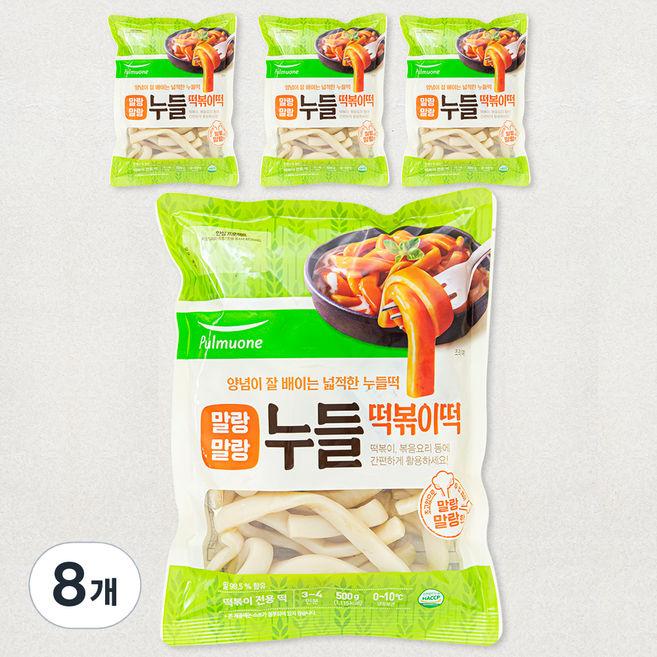 풀무원 누들떡볶이떡, 500g, 8개