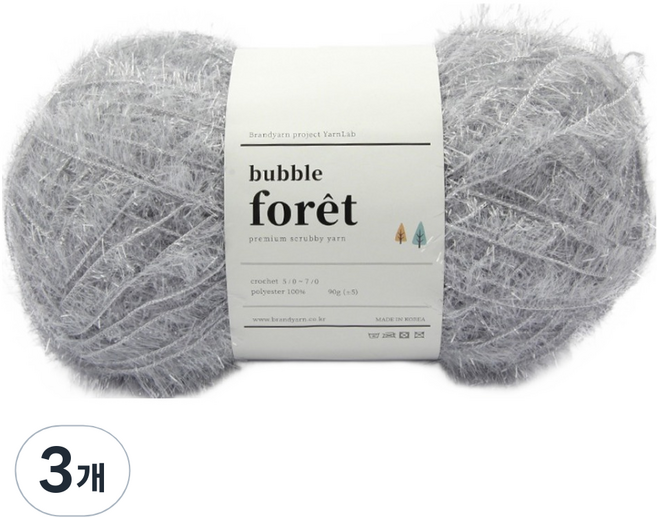 브랜드얀 버블포레 수세미실, 46 그레이, 3개