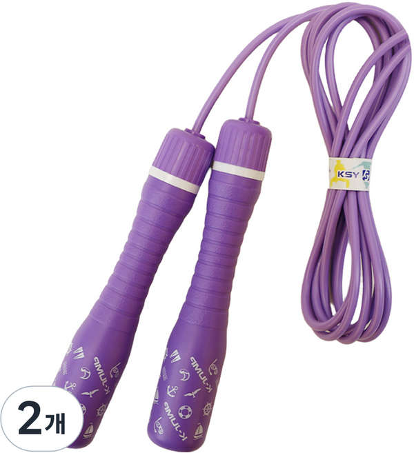 김수열줄넘기 뉴롱키 SY-004, 퍼플, 2개