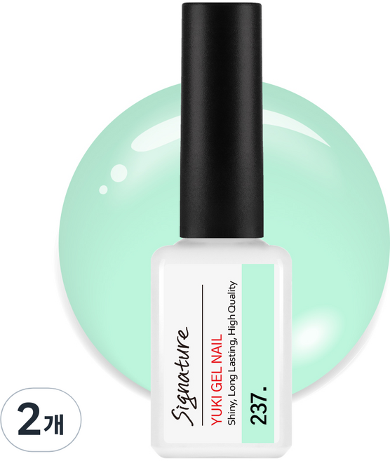 유키 시그니처 젤네일, 237호 아이보리민트, 7g, 2개