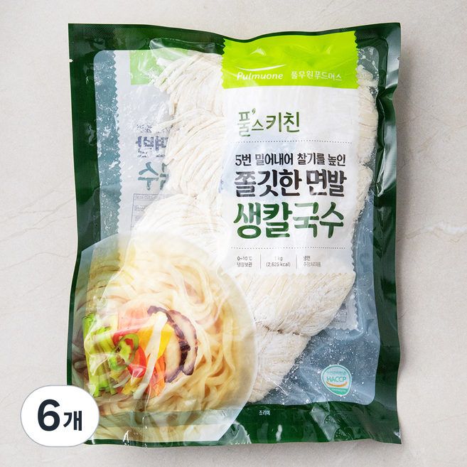풀무원 풀스키친 생칼국수, 1kg, 6개