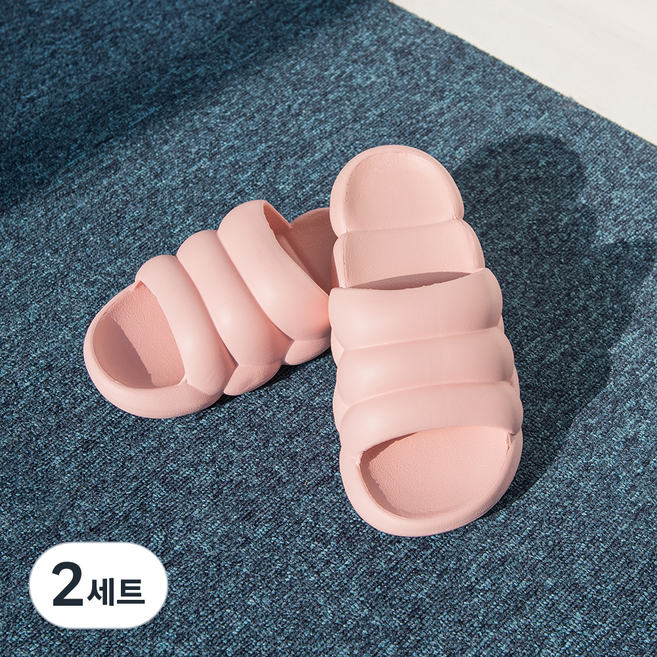 힐링스팟 구름슬리퍼, 핑크, 2개