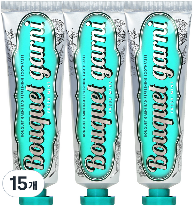 부케가르니 구취 케어 프레쉬민트향 치약, 100g, 15개