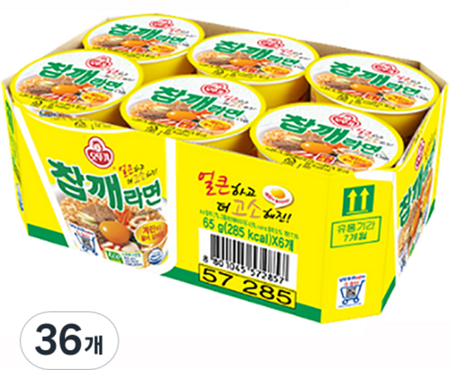 오뚜기 참깨라면 컵 65g, 36개