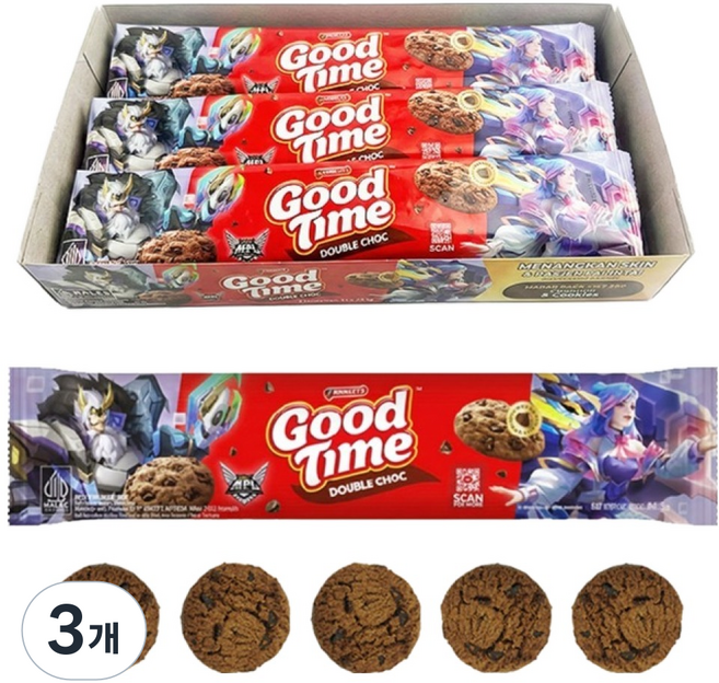 ARNOTT'S 雅樂思 Good Time 雙倍巧克力餅乾 12入, 318g, 3個