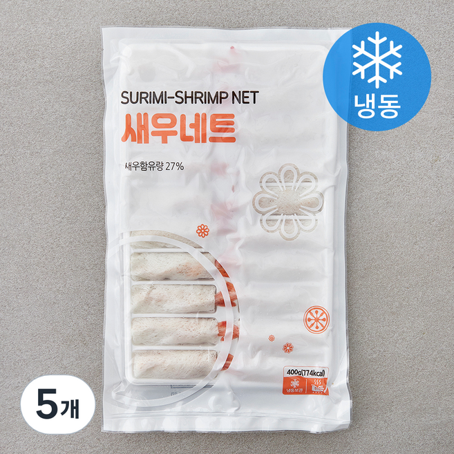 랜시 베트남산 새우네트 (냉동), 400g, 5개