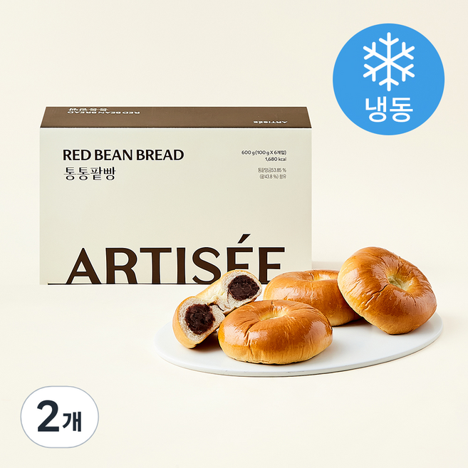 아티제 통통팥빵 (냉동), 100g, 6개입, 2개