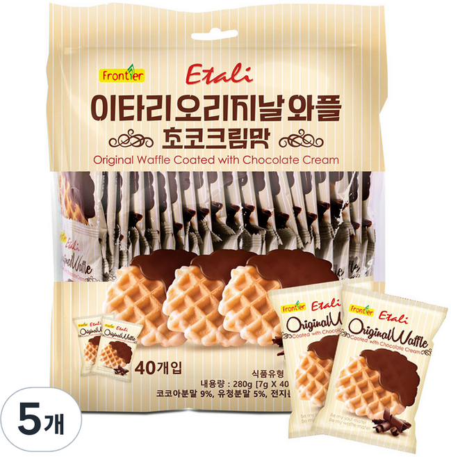 이타리 오리지날 와플 초코크림맛, 5개, 280g