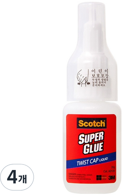 3M Scotch 旋轉式液態瞬間膠 20g AD120, 4個