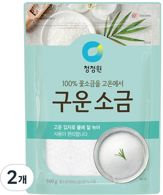 청정원 구운소금, 500g, 2개