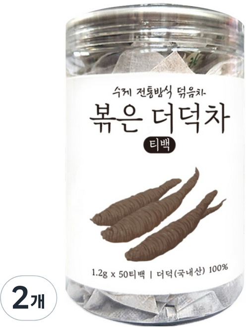 수제 전통방식 더덕차 티백, 1.2g, 2개, 50개입