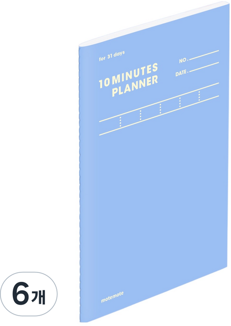 모트모트 텐미닛플래너 31DAYS, 에이스 블루, 6개
