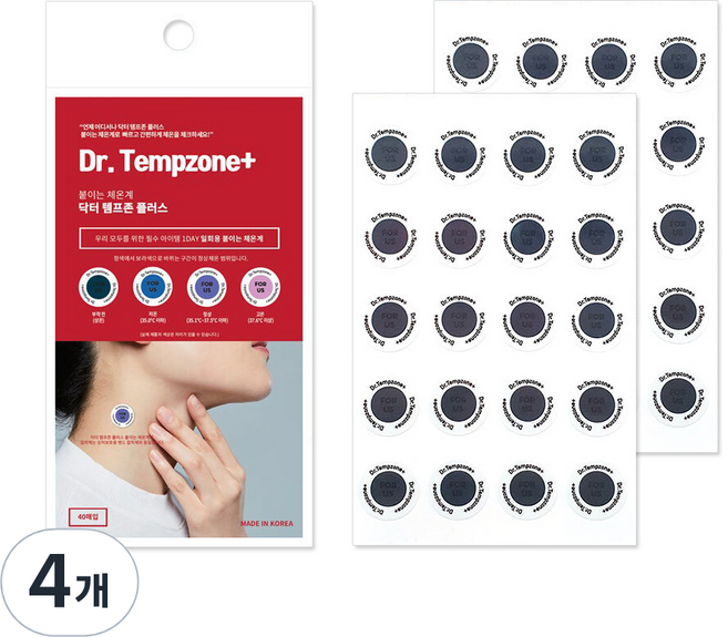 닥터템프존 플러스 체온 스티커 40p, 4개