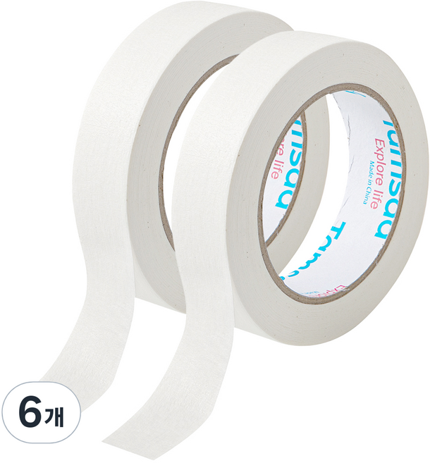 탐사 마스킹 테이프 25mm x 40m 2p, 6개