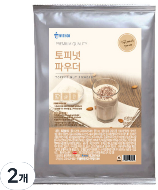 위드고 토피넛 파우더, 1kg, 1개입, 2개, 1kg