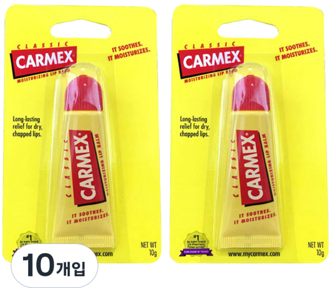 카멕스 모이스처라이징 립밤 튜브, 클래식, 10g, 10개