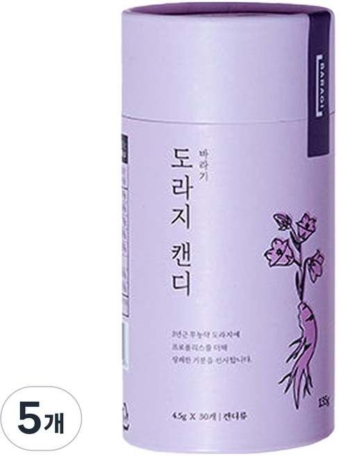 바라기 도라지 캔디, 135g, 5개