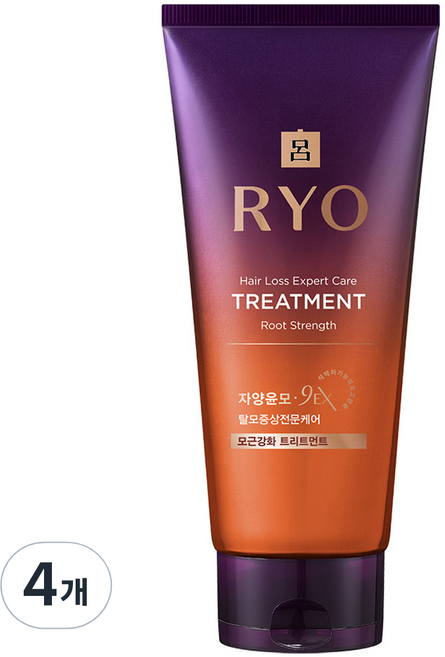 려 자양윤모 9EX 탈모증상전문케어 모근강화 트리트먼트, 4개, 330ml