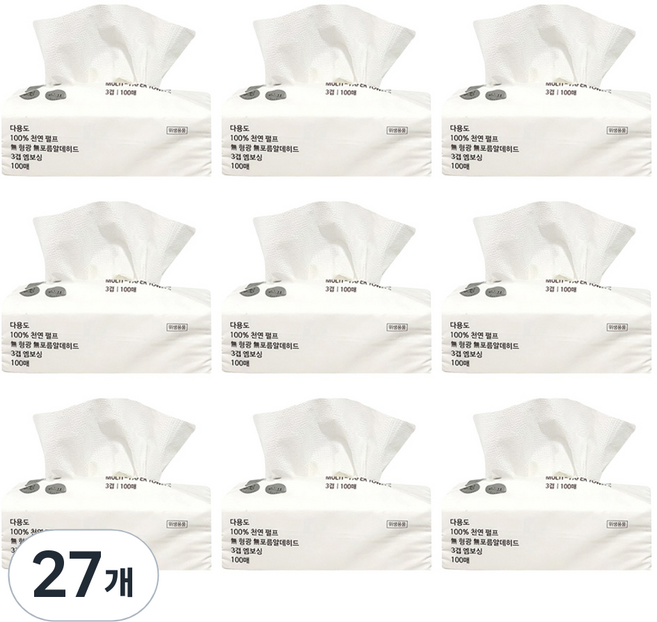 브론디 다용도 3겹 키친타올, 100매, 27개