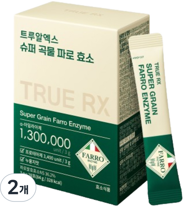 TRUE RX 超級穀物法羅酵素 28包, 84g, 2個